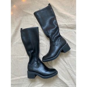 Rock & Candy Black Calf High Boots US Size 7